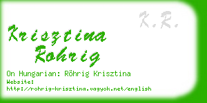 krisztina rohrig business card