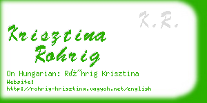 krisztina rohrig business card